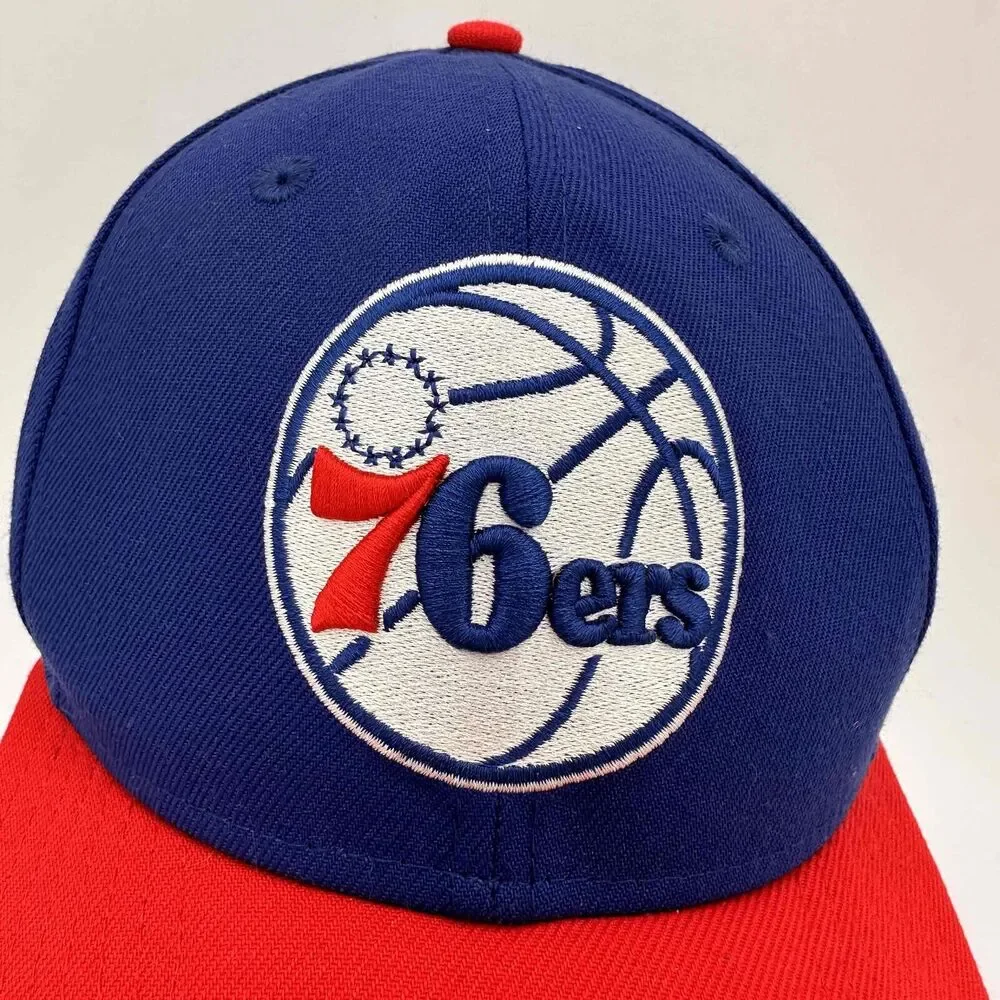 New Era Philadelphia 76ers Basketball Blue Red Adjustable Baseball Cap Hat